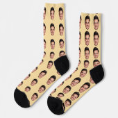 Personalisiertes Gesichtsgeschenk Socken (Linkes Detail)