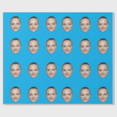 Personalisiertes Gesichtspapier als Geschenkpapier (Flach)