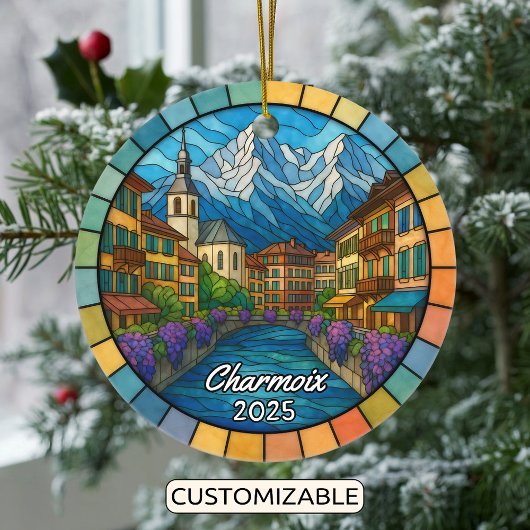 Personalisiertes gestanztes Glas Charmoix Ornament
