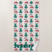 Personalisiertes Gestochen Dance Class Redhead Fre Strandtuch (Vorderseite)