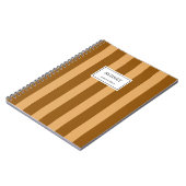 Personalisiertes gestreiftes Notizbuch Journal Notizblock (Linke Seite)