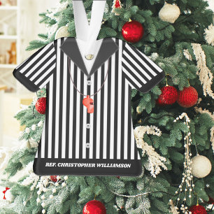 Personalisiertes gestreiftes Schiedsrichter-Shirt- Ornament
