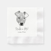 Personalisiertes Getränk für den Potcake Dog Serviette (Vorderseite)