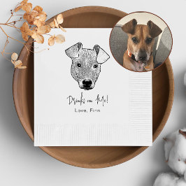 Personalisiertes Getränk für den Potcake Dog Serviette