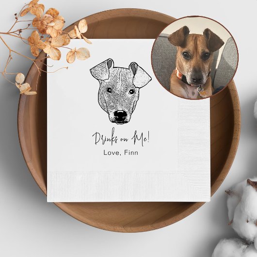 Personalisiertes Getränk für den Potcake Dog Serviette