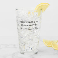 Personalisiertes Getränkglas mit lustiger