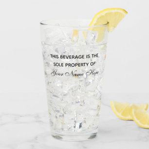 Personalisiertes Getränkglas mit lustiger Glas
