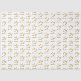 Personalisiertes Gewebe aus Goldkronen Seidenpapier