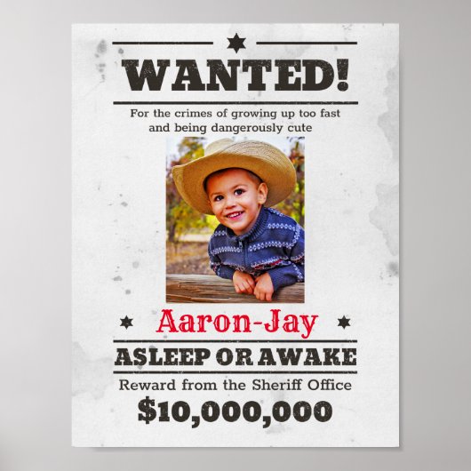 Personalisiertes Gewollt Poster | Geburtsdatum Gew (Vorne)