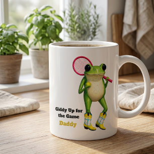 Personalisiertes Giddy Up For The Game Daddy   Eig Jumbo-Tasse