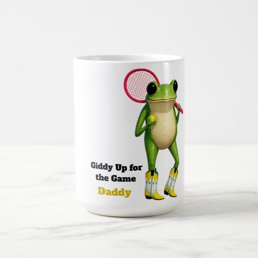 Personalisiertes Giddy Up For The Game Daddy | Eig Kaffeetasse (Mittel)