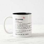 PERSONALISIERTES GIFT, Best Friend Definition Tass Zweifarbige Tasse (Links)