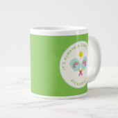 Personalisiertes Gift Rainbow Custom Jumbo-Tasse (Vorderseite Rechts)