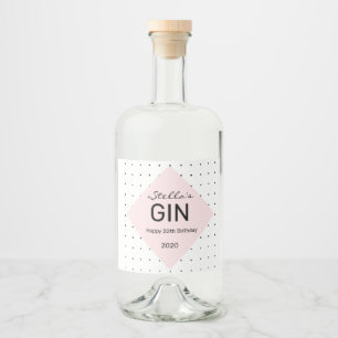 personalisiertes Gin-Flaschenetikett Alkoholflaschenetikett
