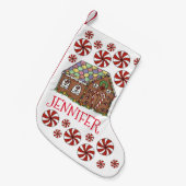 Personalisiertes Gingerbread Weihnachtsstollen Kleiner Weihnachtsstrumpf (Vorderansicht (hängend))