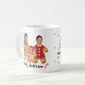 Personalisiertes Gingerbrei-Foto Kaffeetasse (Vorderseite Links)