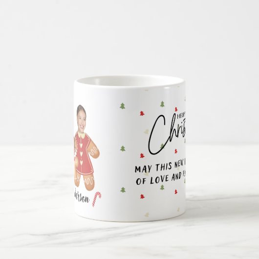 Personalisiertes Gingerbrei-Foto Kaffeetasse (Mittel)