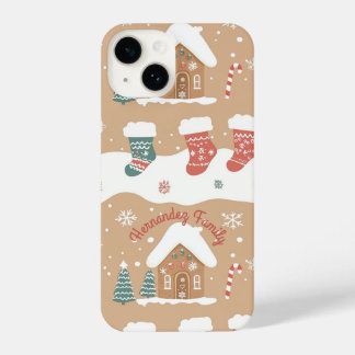 Personalisiertes Gingerbrei Weihnachtsgeschenk iPhone 14 Hülle