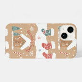Personalisiertes Gingerbrei Weihnachtsgeschenk iPhone Hülle (Rückseite (Horizontal))