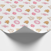 Personalisiertes Gingerbrot Geschenkpapier (Ecke)