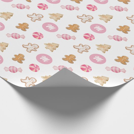 Personalisiertes Gingerbrot Geschenkpapier (Ecke)