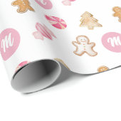 Personalisiertes Gingerbrot Geschenkpapier (Rolleneckpunkt)