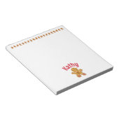 Personalisiertes Gingerbrot Holiday Notepad Notizblock (angewinkelt)