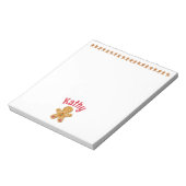 Personalisiertes Gingerbrot Holiday Notepad Notizblock (Rotiert)