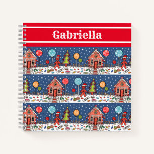 Personalisiertes Gingerbrot House Notebook Notizblock