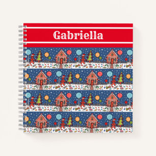 Personalisiertes Gingerbrot House Notebook Notizblock