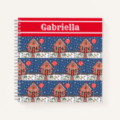 Personalisiertes Gingerbrot House Notebook Notizblock (Vorderseite)