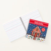 Personalisiertes Gingerbrot House Notebook Notizblock (Innenseite)