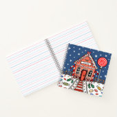 Personalisiertes Gingerbrot House Notebook Notizblock (Innenseite)