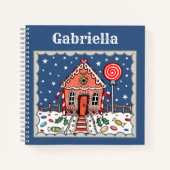 Personalisiertes Gingerbrot House Notebook Notizblock (Vorderseite)
