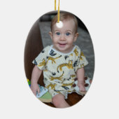 Personalisiertes Gingerbrot Keramik Ornament (Hinten)