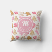 Personalisiertes Gingerbrot und Zuckerplättchen ro Kissen (Rückseite)