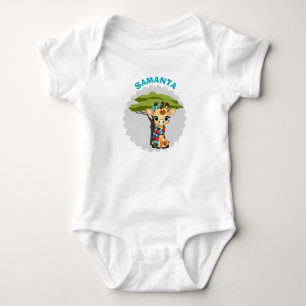 Personalisiertes Giraffen-Baby-Body Baby Strampler