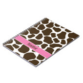 Personalisiertes Giraffen-Druck-Notizbuch Notizblock (Linke Seite)