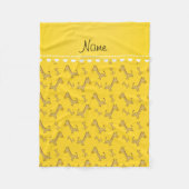 Personalisiertes Giraffenmuster Fleecedecke (Vorderseite)