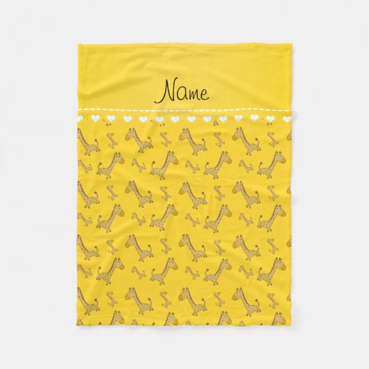 Personalisiertes Giraffenmuster Fleecedecke (Vorderseite)
