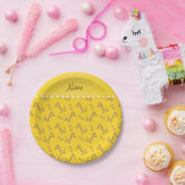 Personalisiertes Giraffenmuster Pappteller (Party)