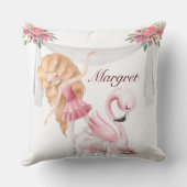 Personalisiertes Girl Ballet Throw Kissen (Rückseite)
