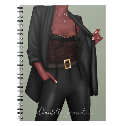 Personalisiertes Girl-Boss-Notebook Notizblock (Vorderseite)