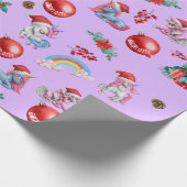Personalisiertes Girl Christmas Wrapping Paper Uni Geschenkpapier (Ecke)