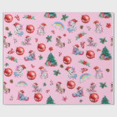 Personalisiertes Girl Christmas Wrapping Paper Uni Geschenkpapier (Flach)