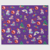 Personalisiertes Girl Christmas Wrapping Paper Uni Geschenkpapier (Flach)