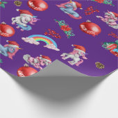 Personalisiertes Girl Christmas Wrapping Paper Uni Geschenkpapier (Ecke)