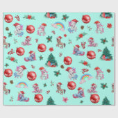 Personalisiertes Girl Christmas Wrapping Paper Uni Geschenkpapier (Flach)