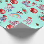 Personalisiertes Girl Christmas Wrapping Paper Uni Geschenkpapier (Ecke)