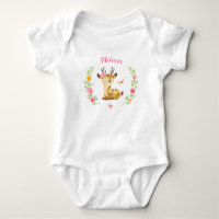 Personalisiertes Girl Deer Woodland Baby Shoft